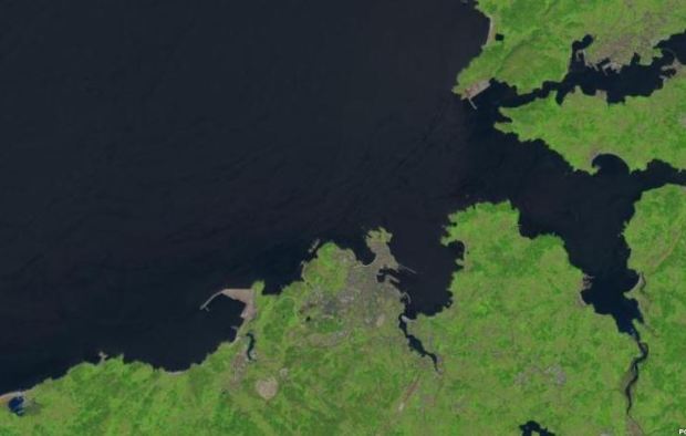 A place I happen to know well, as seen from Landsat